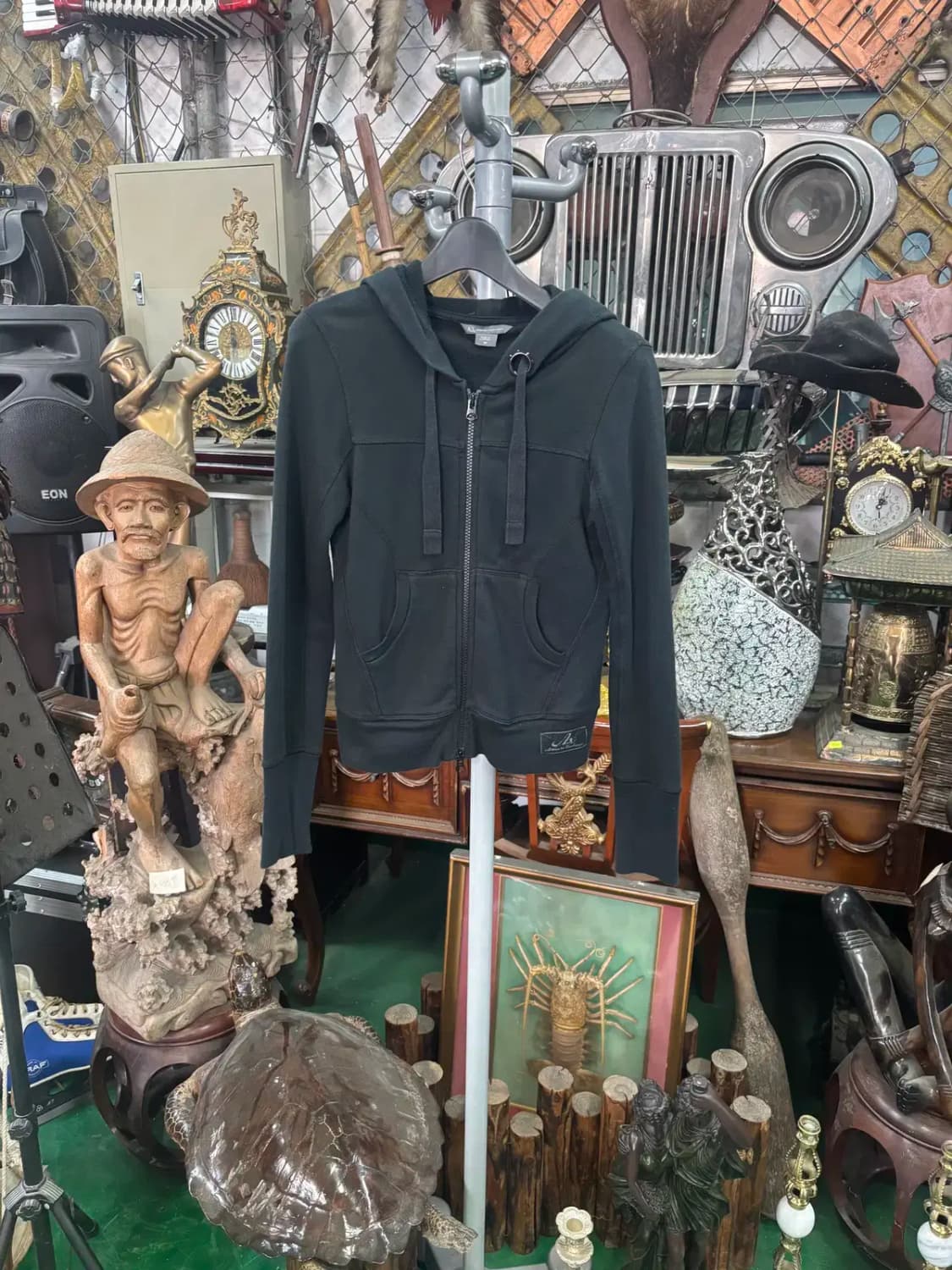 아르마니 익스체인지 블랙 투웨이 집업 XS 상품이미지1