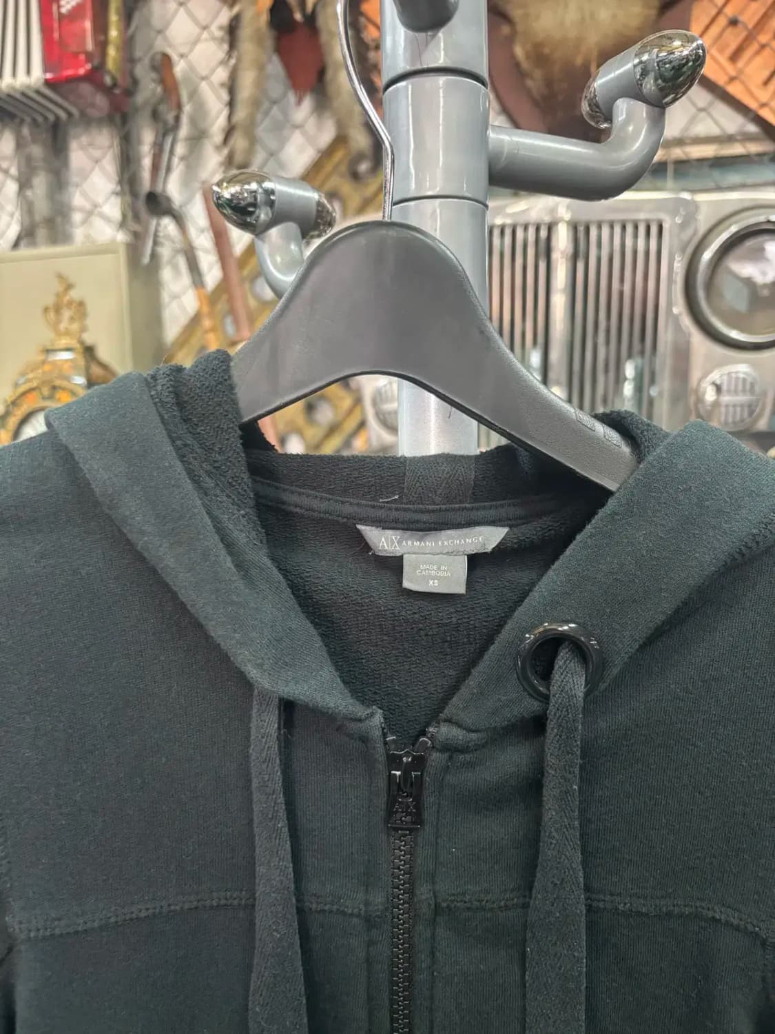 아르마니 익스체인지 블랙 투웨이 집업 XS 상품이미지2