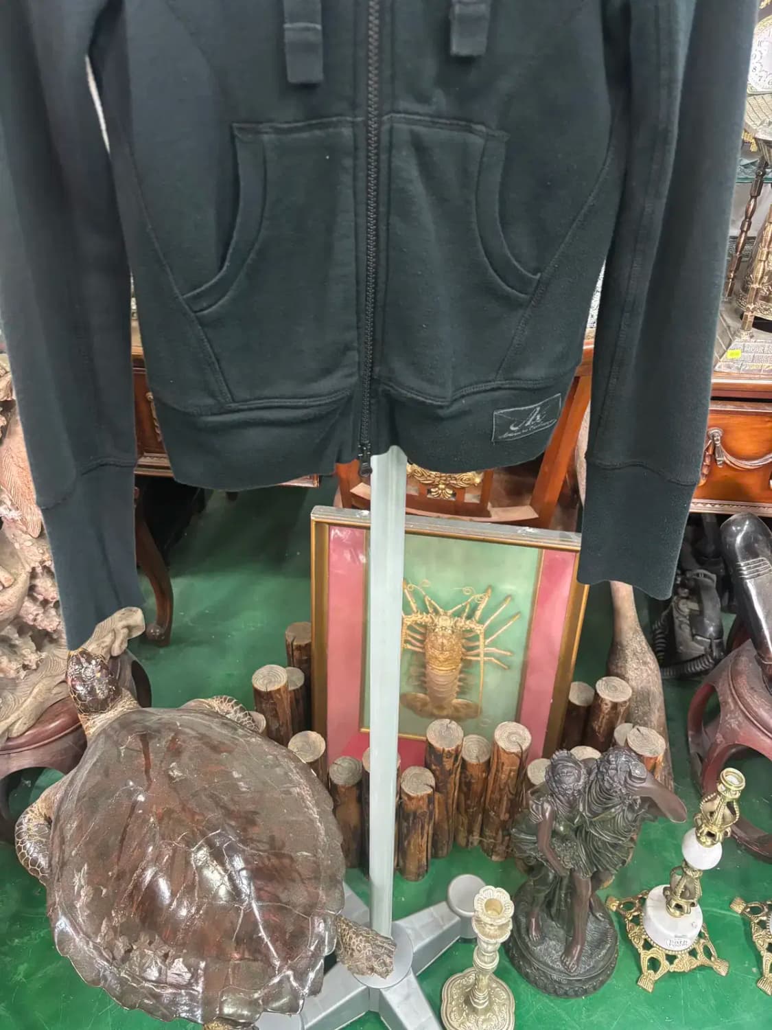 아르마니 익스체인지 블랙 투웨이 집업 XS 상품이미지3