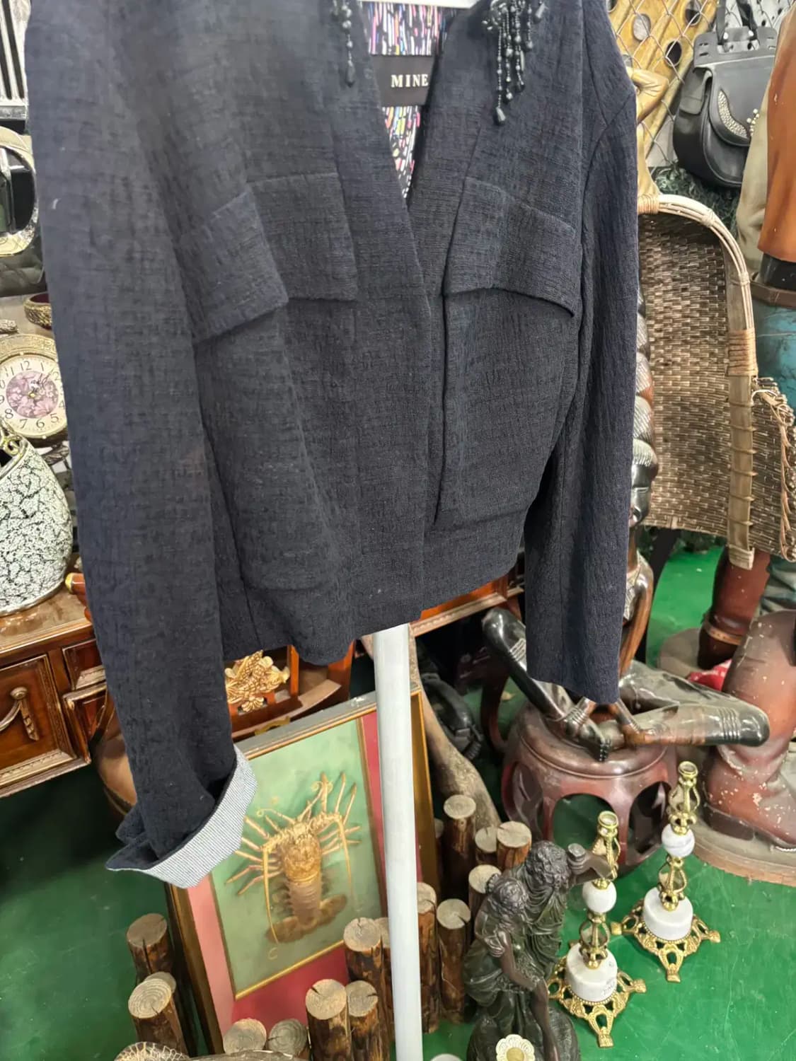 마인 트위드 크롭 자켓 S 상품이미지3