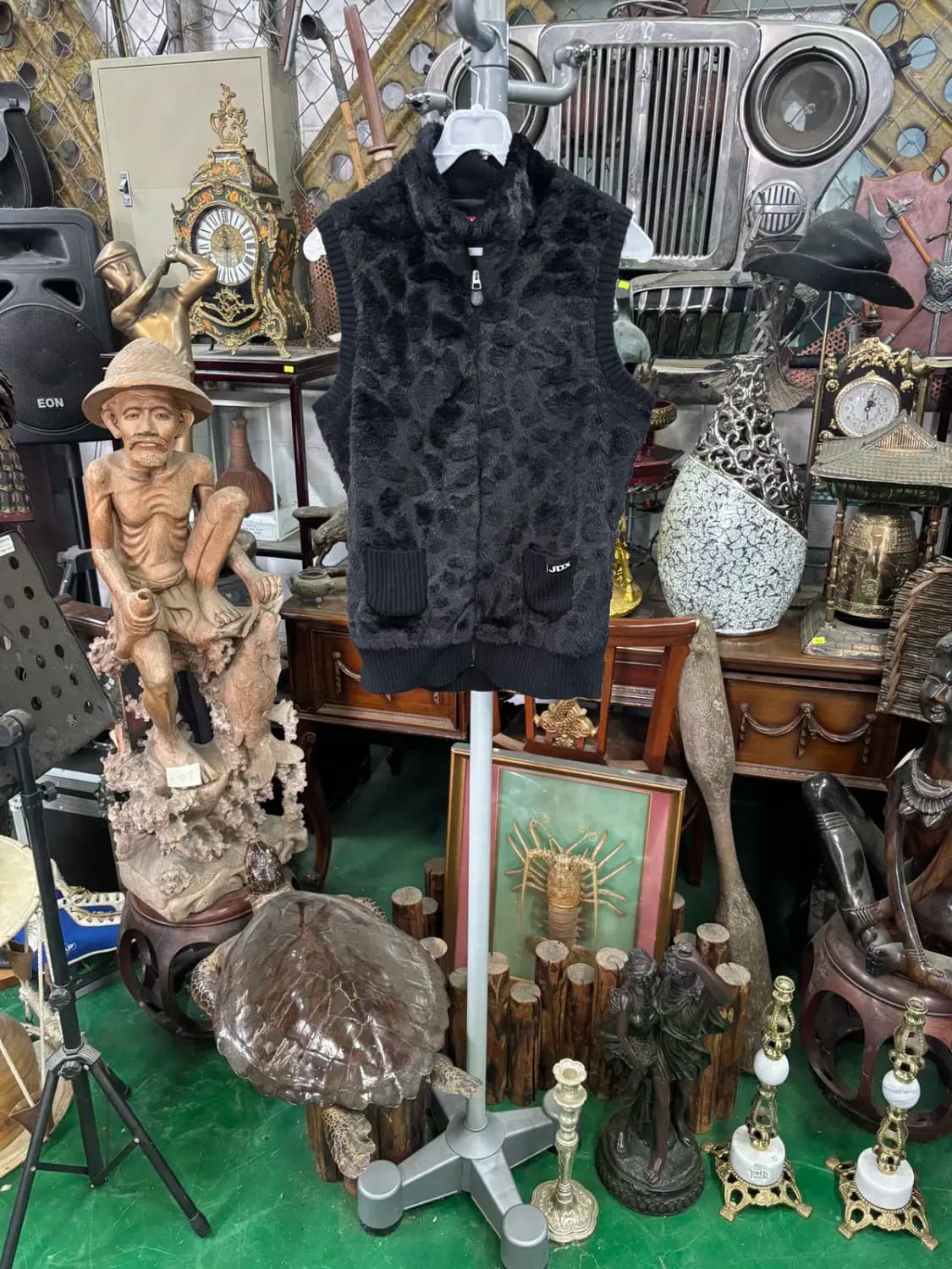 JDX 제이디엑스 앞 인조모피 뒷 니트 조끼 베스트 95 상품이미지1