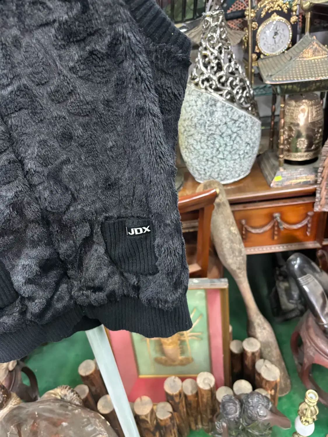 JDX 제이디엑스 앞 인조모피 뒷 니트 조끼 베스트 95 상품이미지3