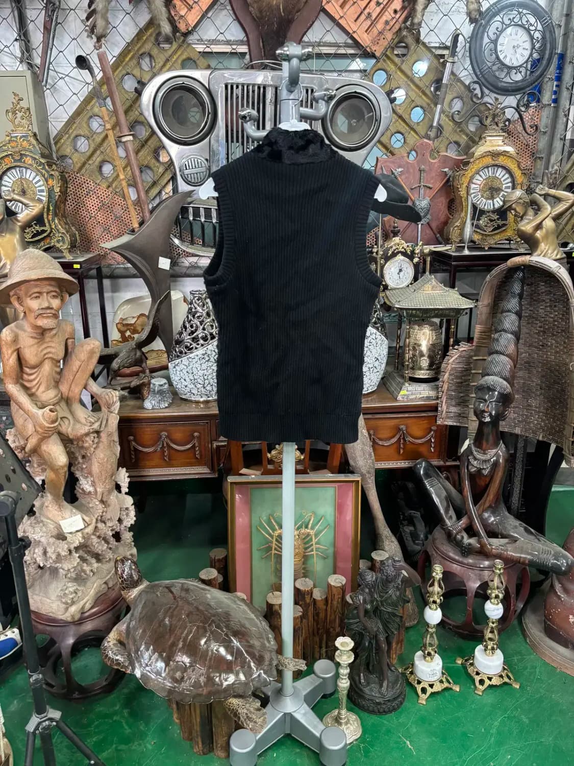 JDX 제이디엑스 앞 인조모피 뒷 니트 조끼 베스트 95 상품이미지4