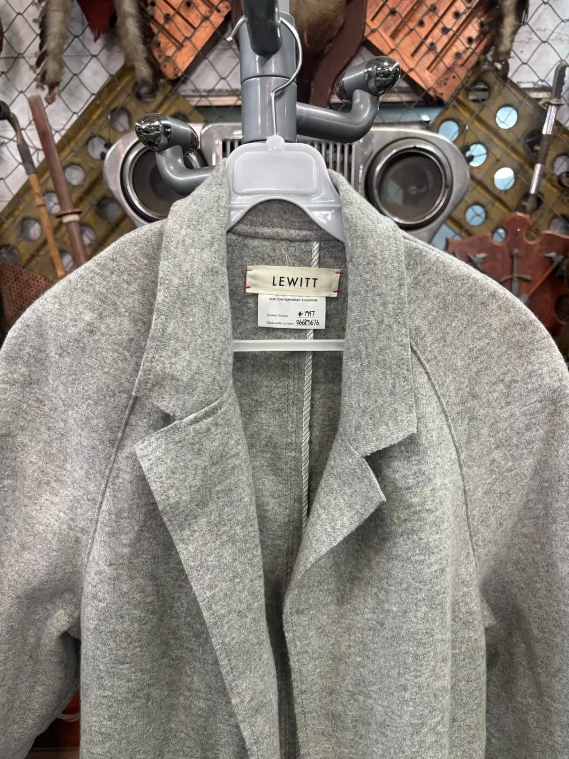 르윗 여성 모 54% 허리벨트 롱 가디건 코트 55~66 상품이미지2