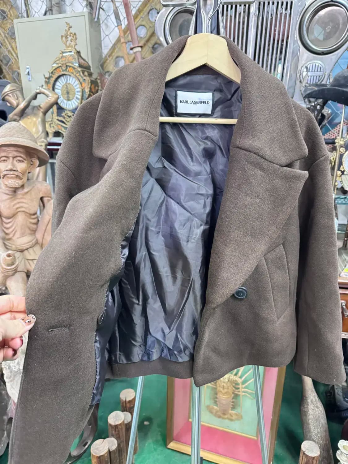 칼라거펠트 (Karl Lagerfeld) 캐시미어 여성용 반코트 (66) 상품이미지2