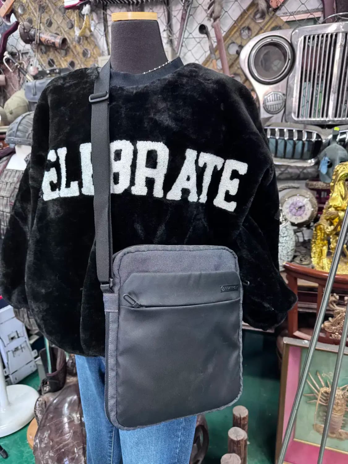 빈폴 블랙 남성 오피스 블랙 크로스백 상품이미지1