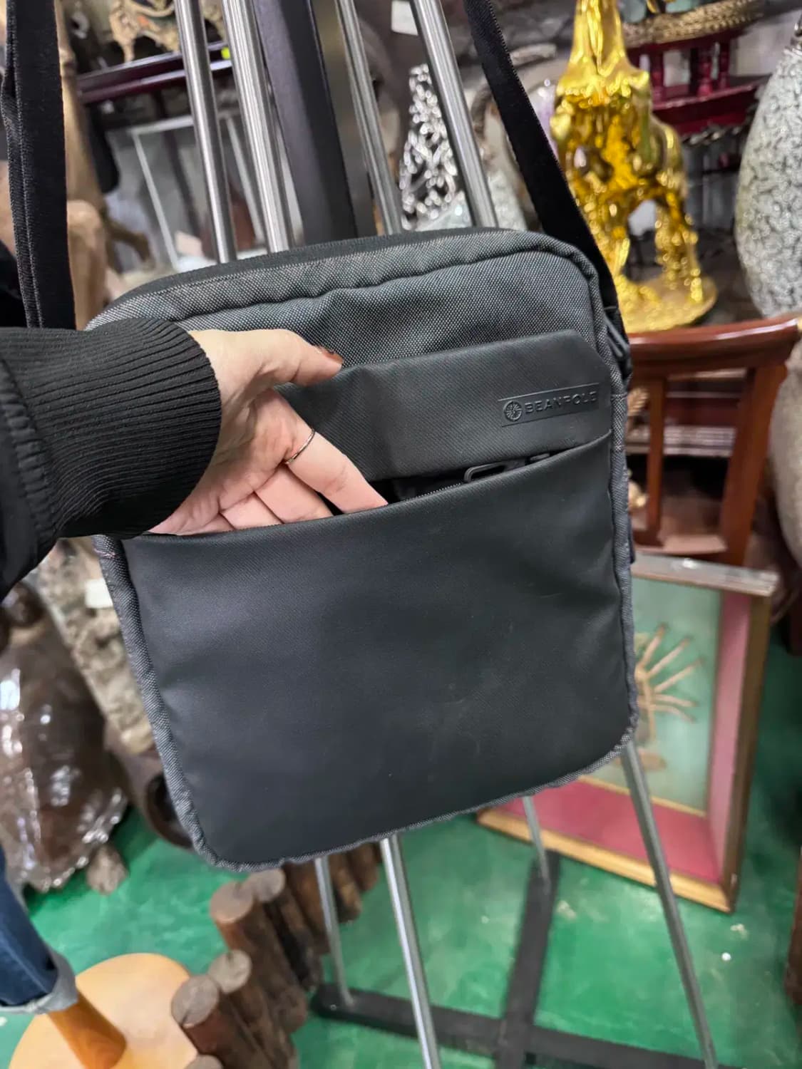 빈폴 블랙 남성 오피스 블랙 크로스백 상품이미지9