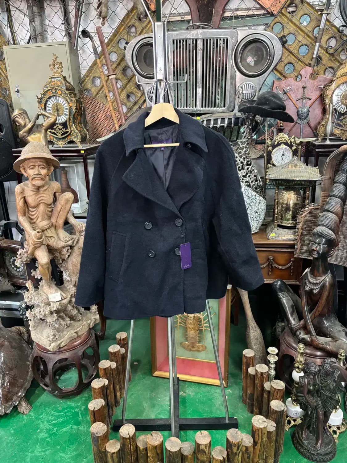 라우렐 모 알파카 혼방 모직 자켓 반코트 L-텍달린 새상품 상품이미지1