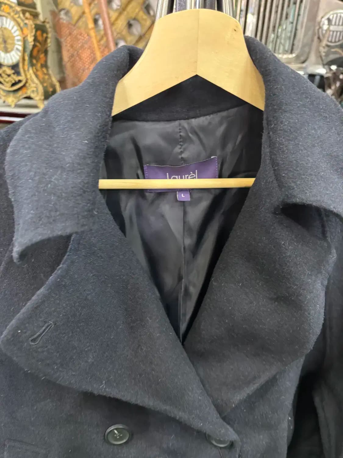 라우렐 모 알파카 혼방 모직 자켓 반코트 L-텍달린 새상품 상품이미지2