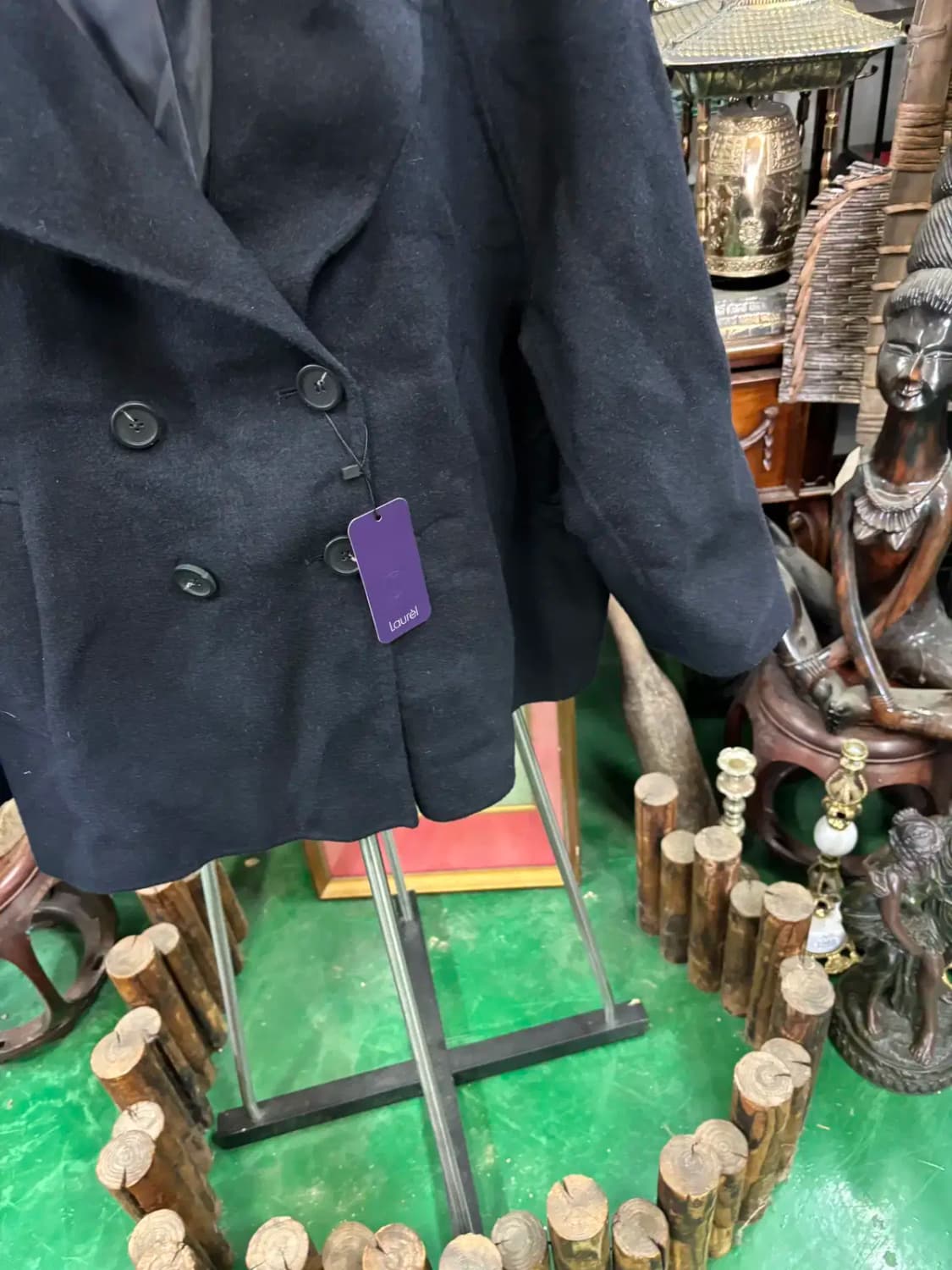 라우렐 모 알파카 혼방 모직 자켓 반코트 L-텍달린 새상품 상품이미지3