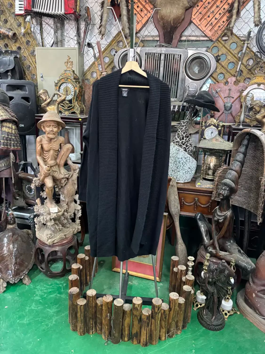 DKNY 숄카라 홍 니트 가디건 코트 상품이미지1