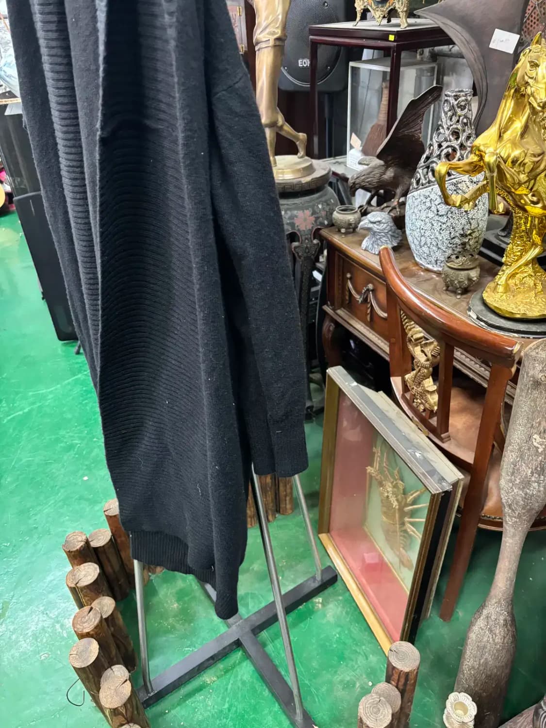 DKNY 숄카라 홍 니트 가디건 코트 상품이미지3