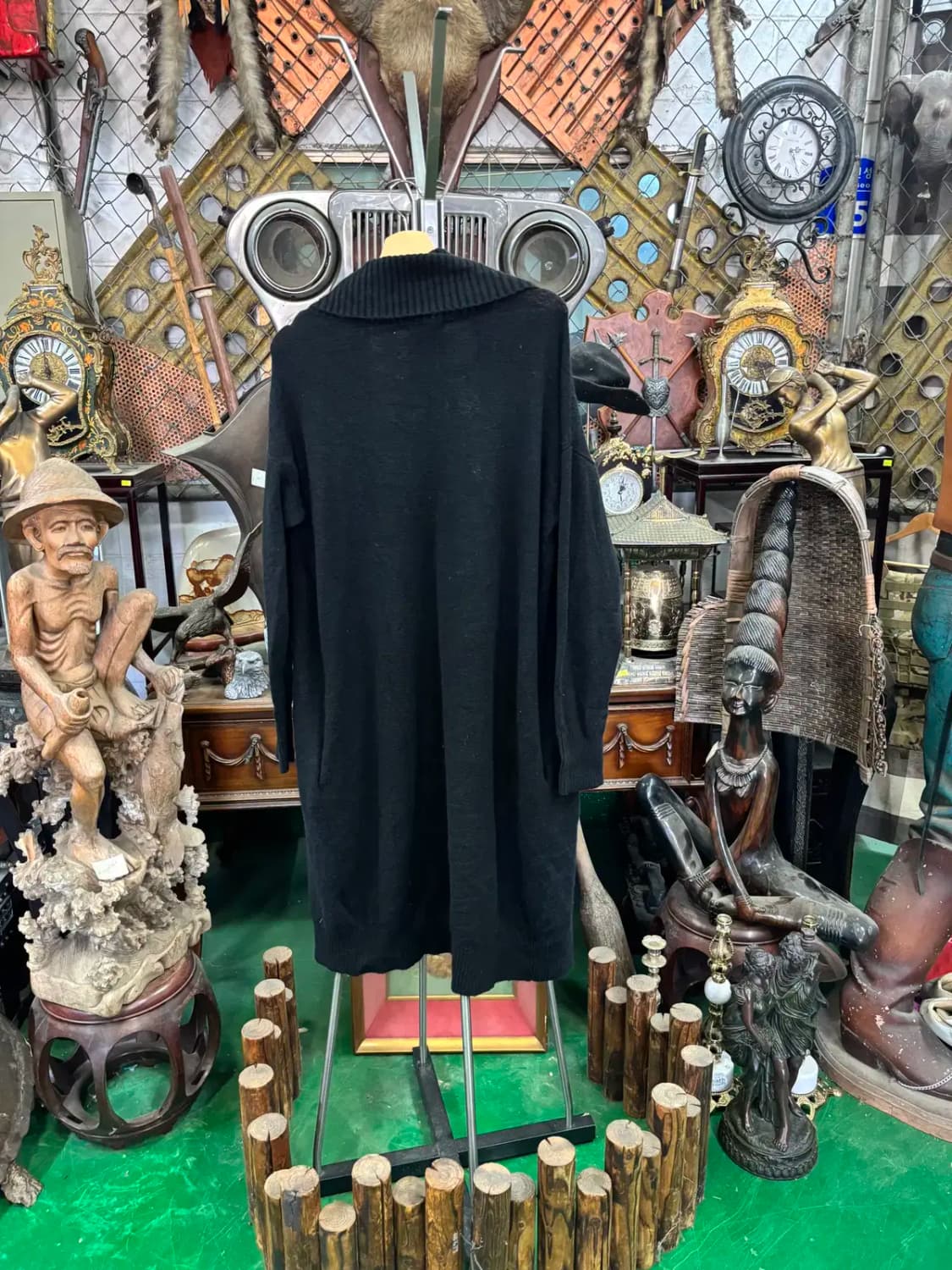 DKNY 숄카라 홍 니트 가디건 코트 상품이미지4