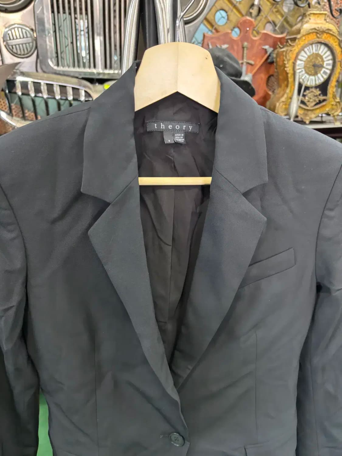 띠어리 블랙 원 버튼 자켓 상품이미지2