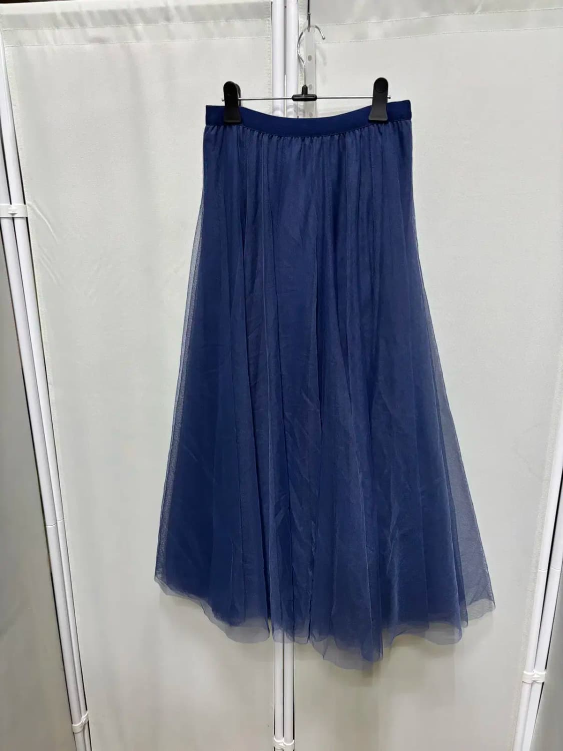 제이드 쇼룸 네이비 샤랄라 롱 스커트 FREE 상품이미지1