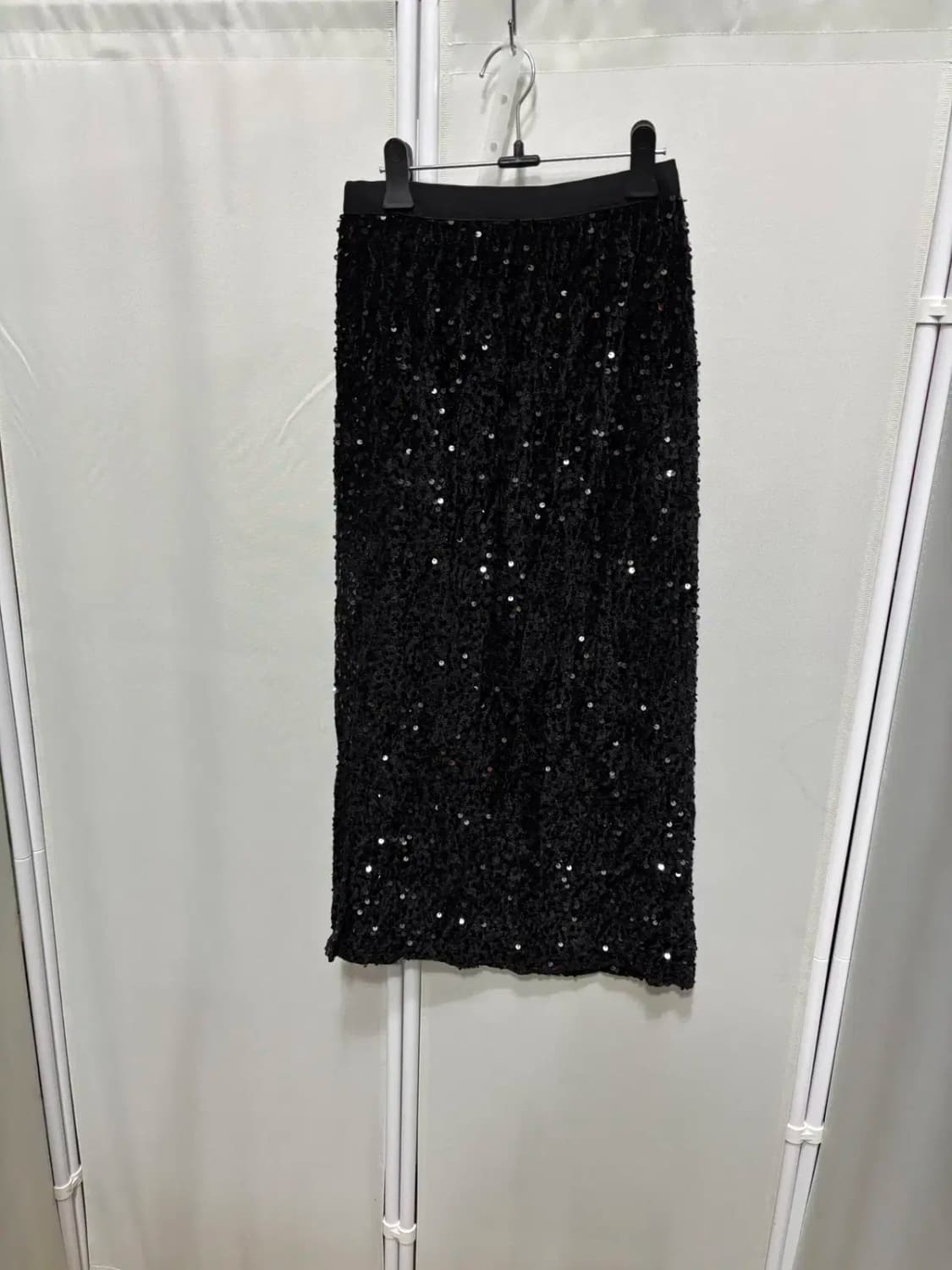 스팽클 블랙 롱 치마 스커트 상품이미지1