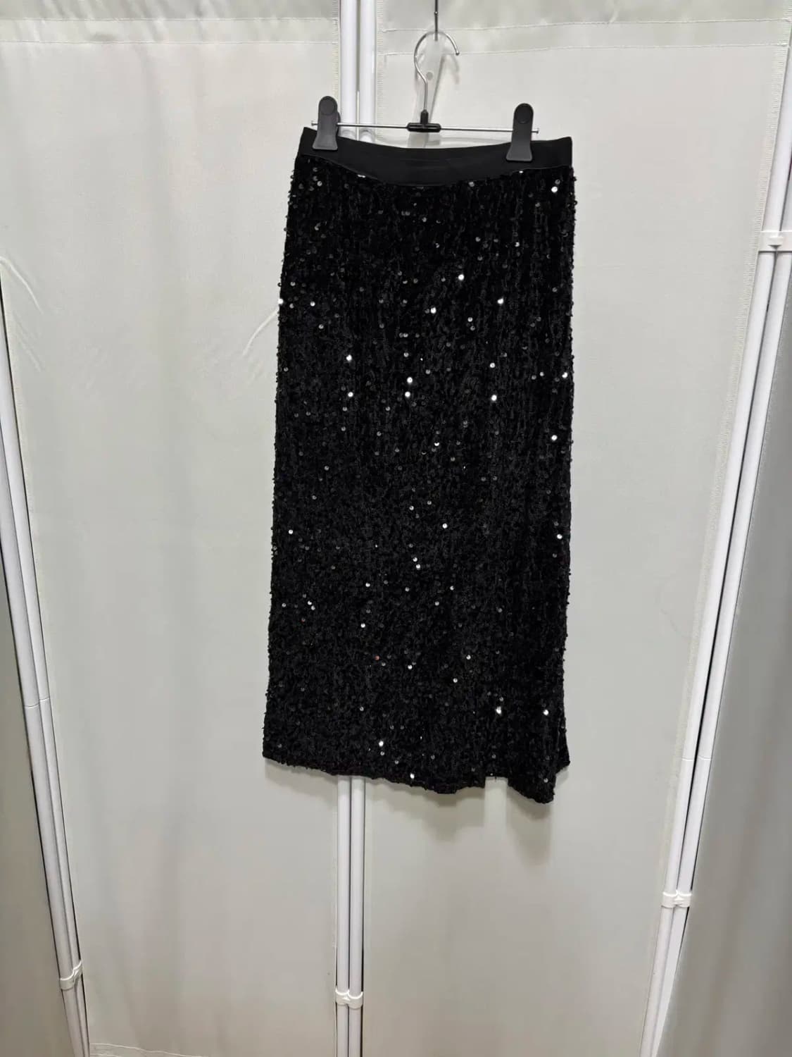 스팽클 블랙 롱 치마 스커트 상품이미지4