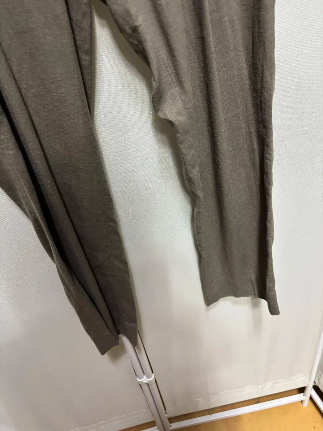 지오지아 마 혼방 핀턱 카키 슬랙스 80 상품이미지3