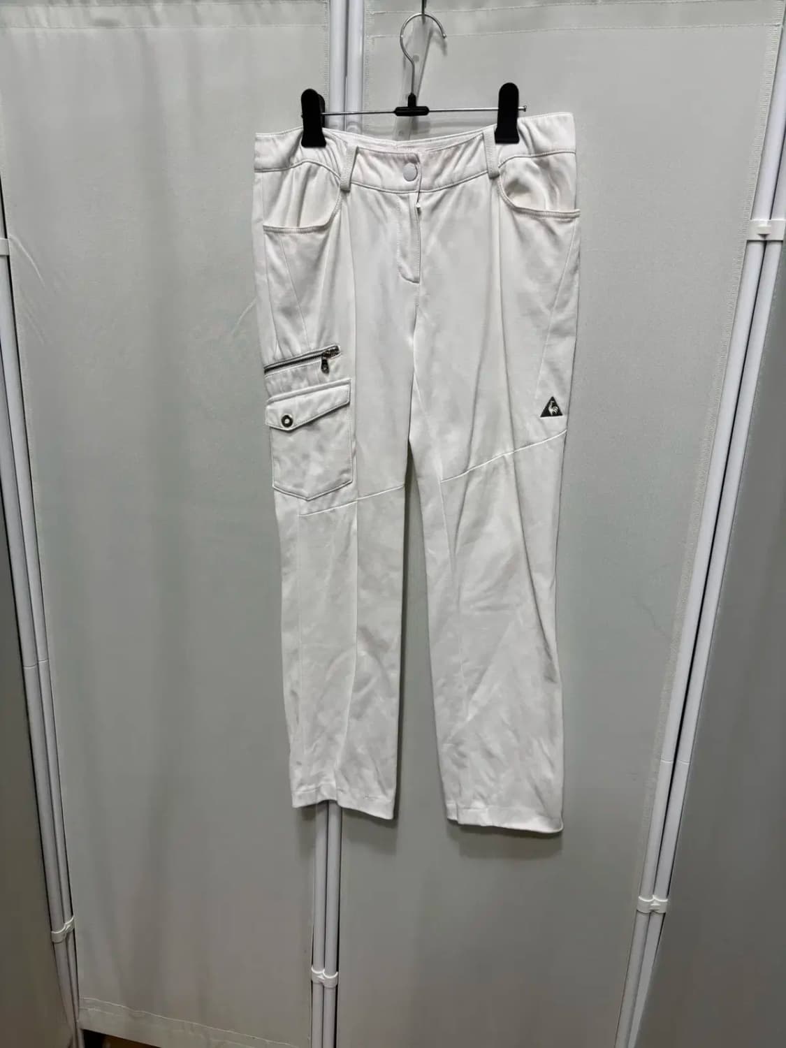르꼬끄 사이드 포켓 지퍼 포인트 화이트 바지 27 상품이미지1