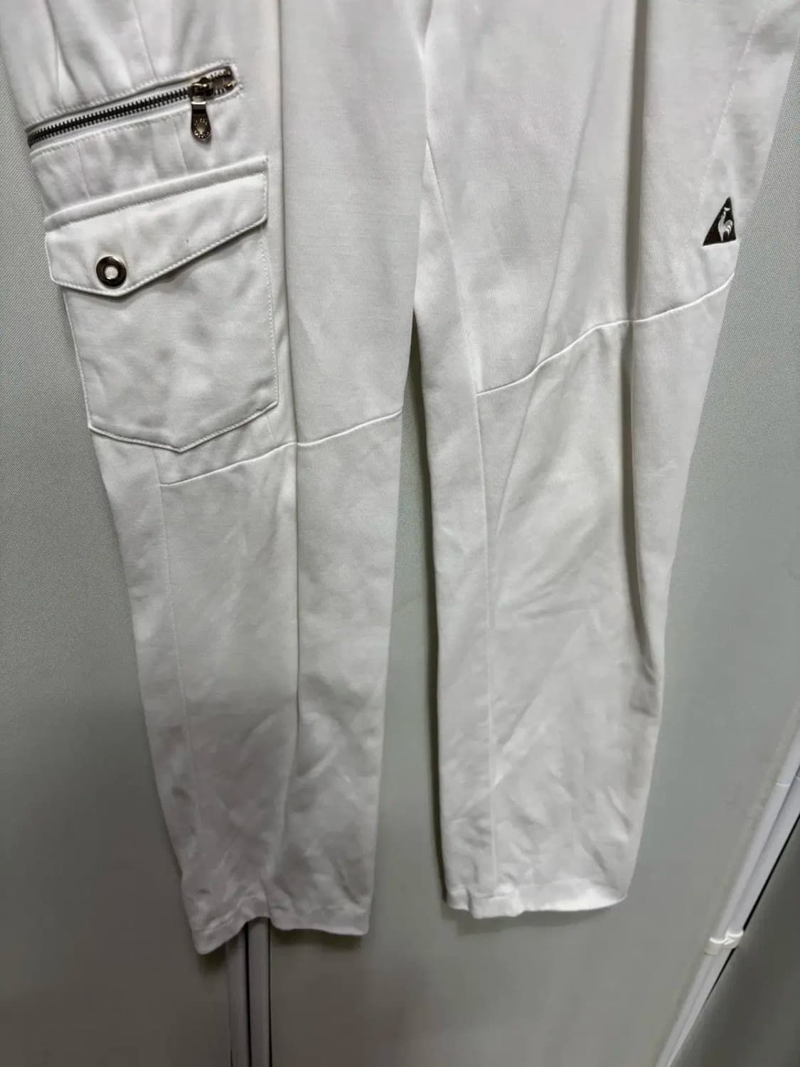 르꼬끄 사이드 포켓 지퍼 포인트 화이트 바지 27 상품이미지3