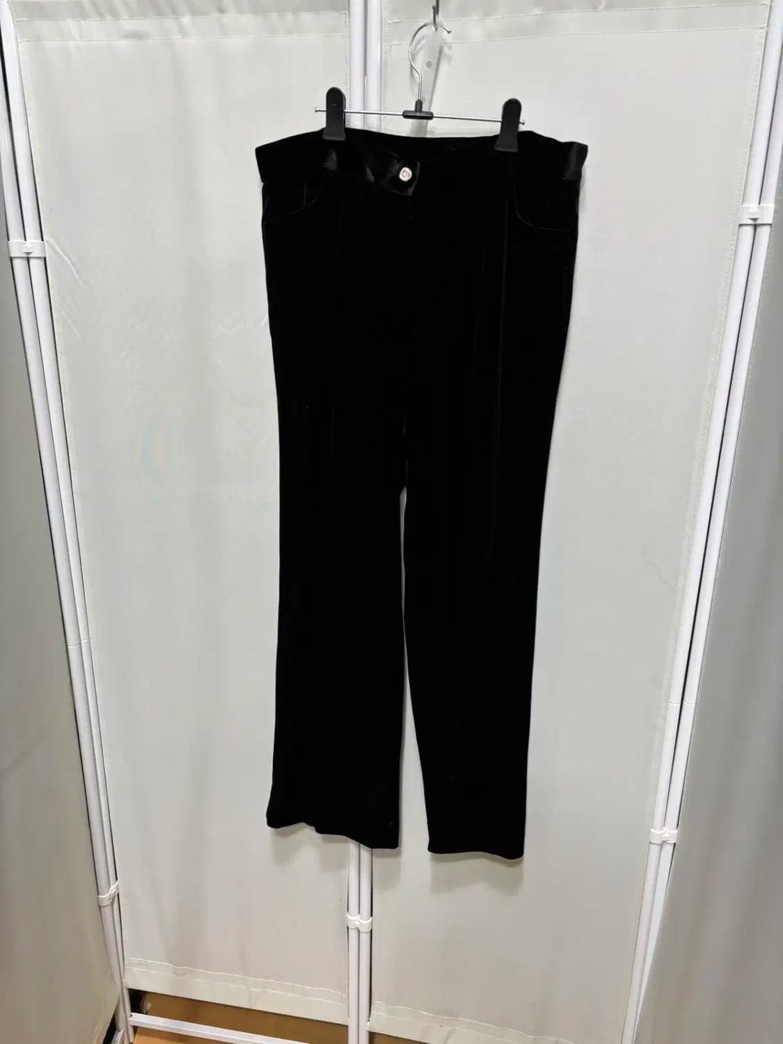 성미 울 100% 벨벳 일자 통바지 상품이미지1