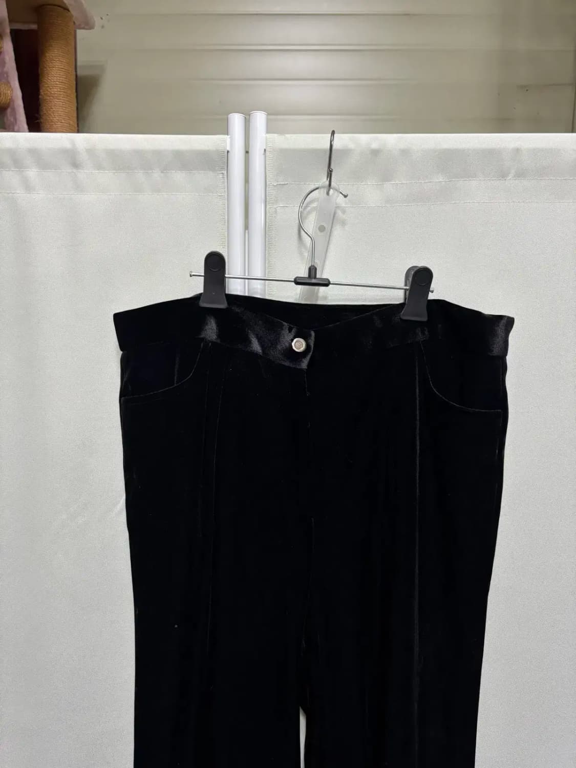 성미 울 100% 벨벳 일자 통바지 상품이미지2