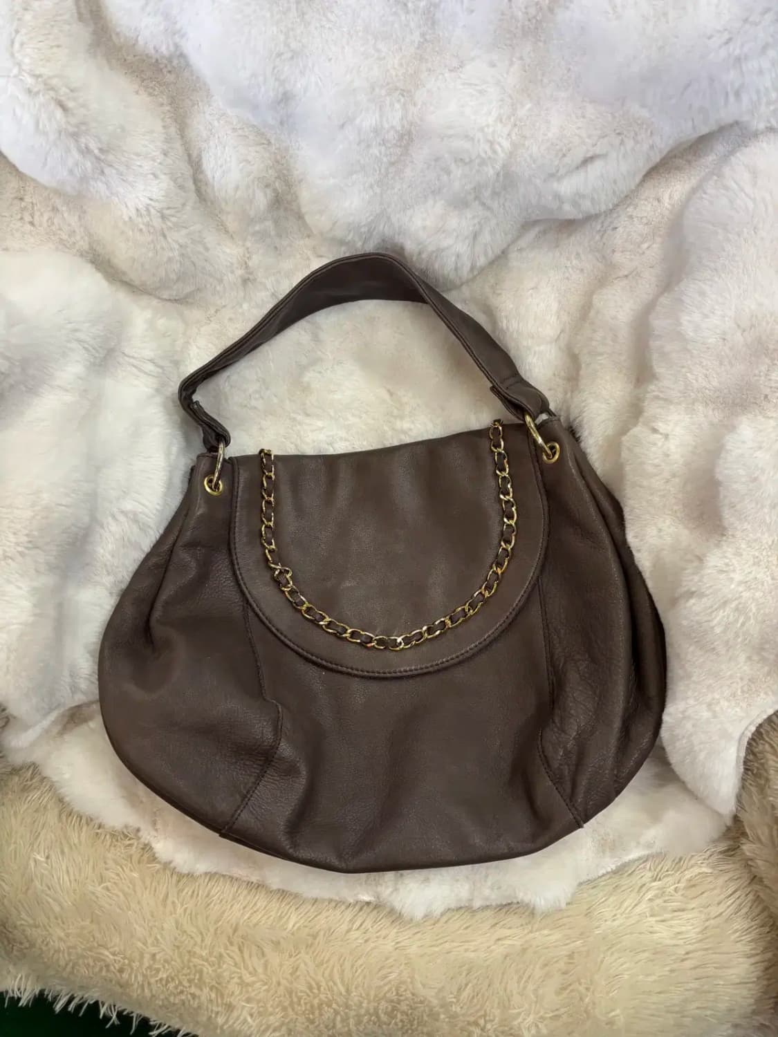 BCBG Max Azria의 호보 소프트 가죽 에소프레소 브라운 숄더백 상품이미지1