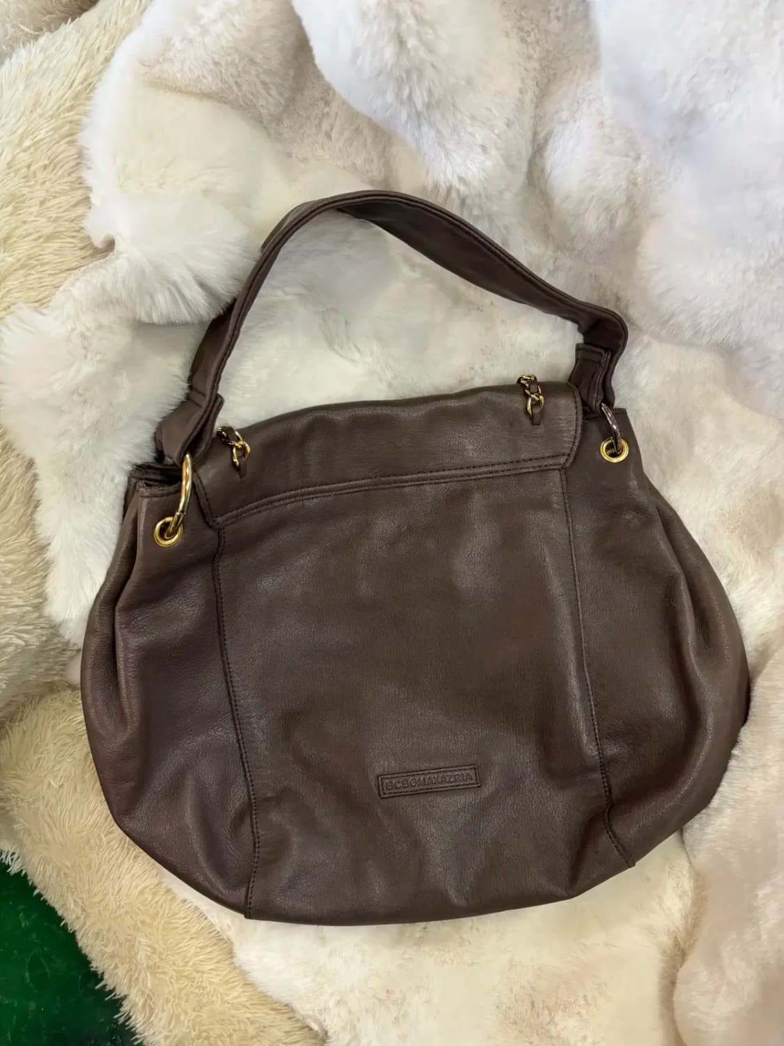 BCBG Max Azria의 호보 소프트 가죽 에소프레소 브라운 숄더백 상품이미지3