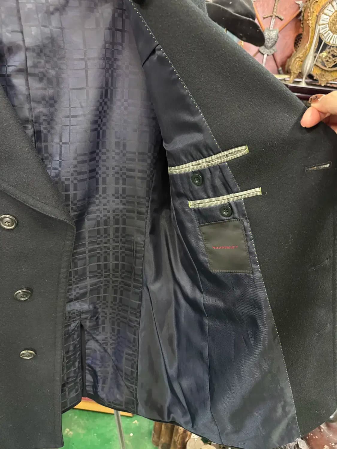 지이크 파렌하이트 남성 캐시미어 정장 코트 상품이미지5