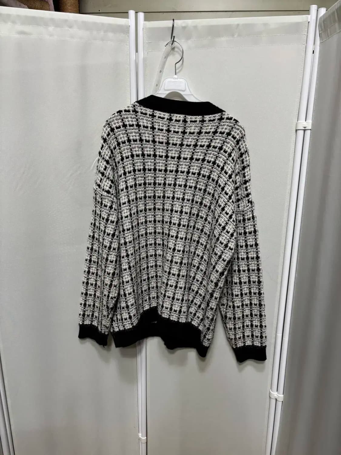 플라스틱 아일랜드 트위드 패턴 가디건 S 상품이미지4