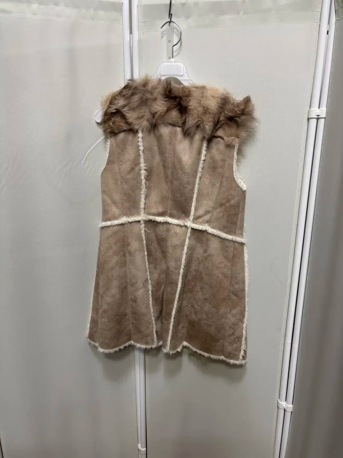 온앤온 천연 여우 털 무스탕 조끼 베스트 S 상품이미지4