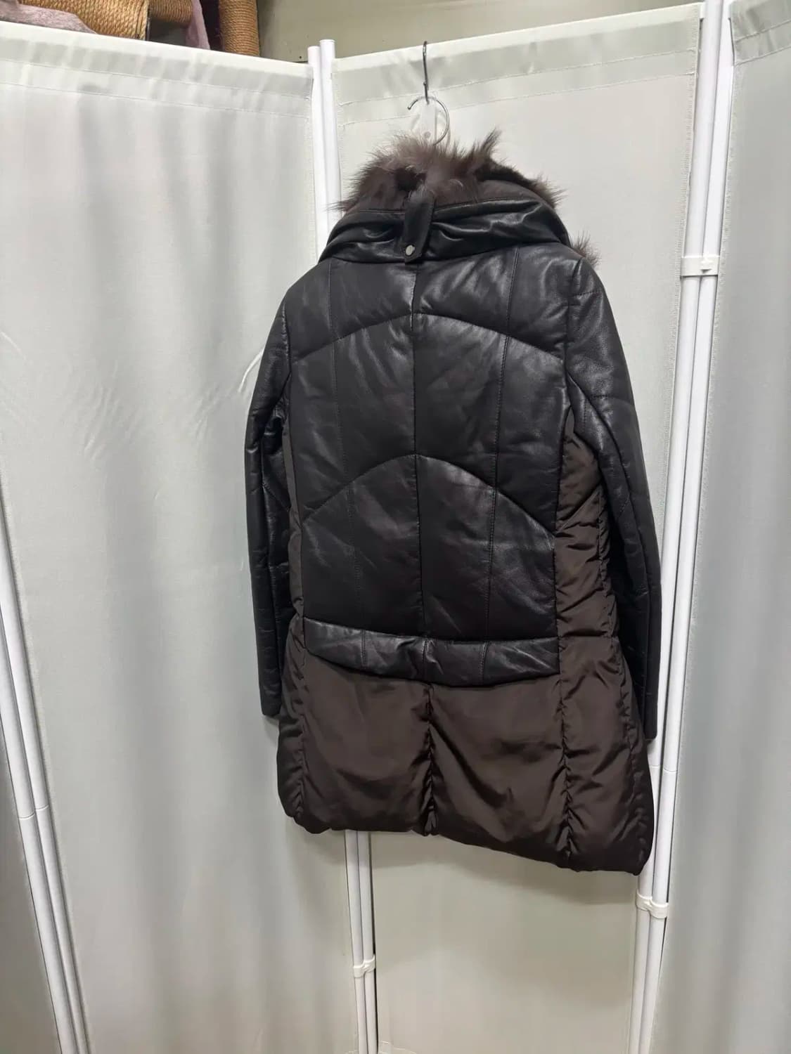 온앤온 양가죽 레이어드 여우털 카라 자켓 상품이미지4