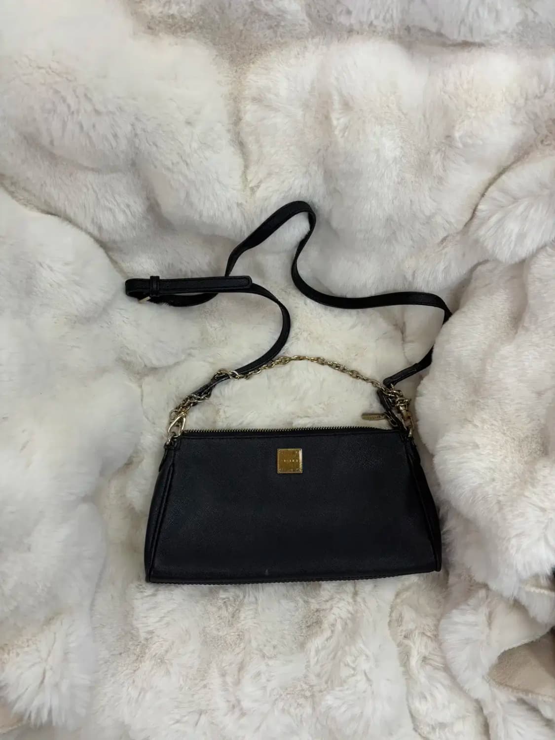 시슬리 블랙 가죽 크로스백 상품이미지1