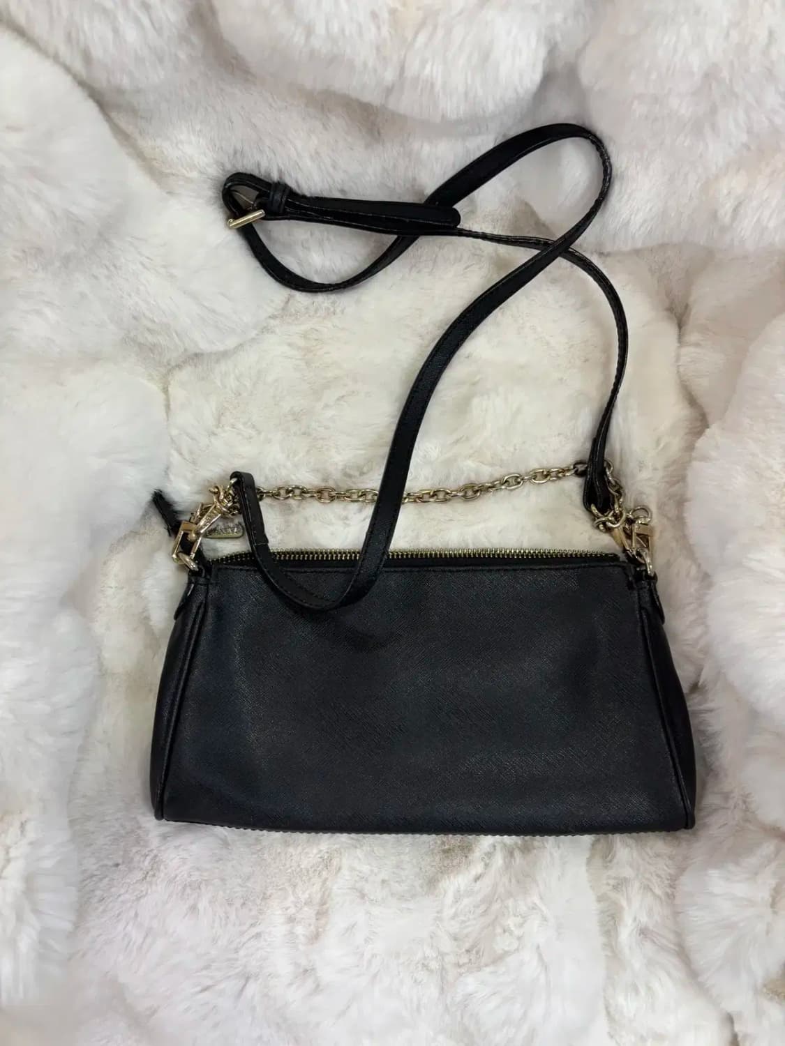 시슬리 블랙 가죽 크로스백 상품이미지2