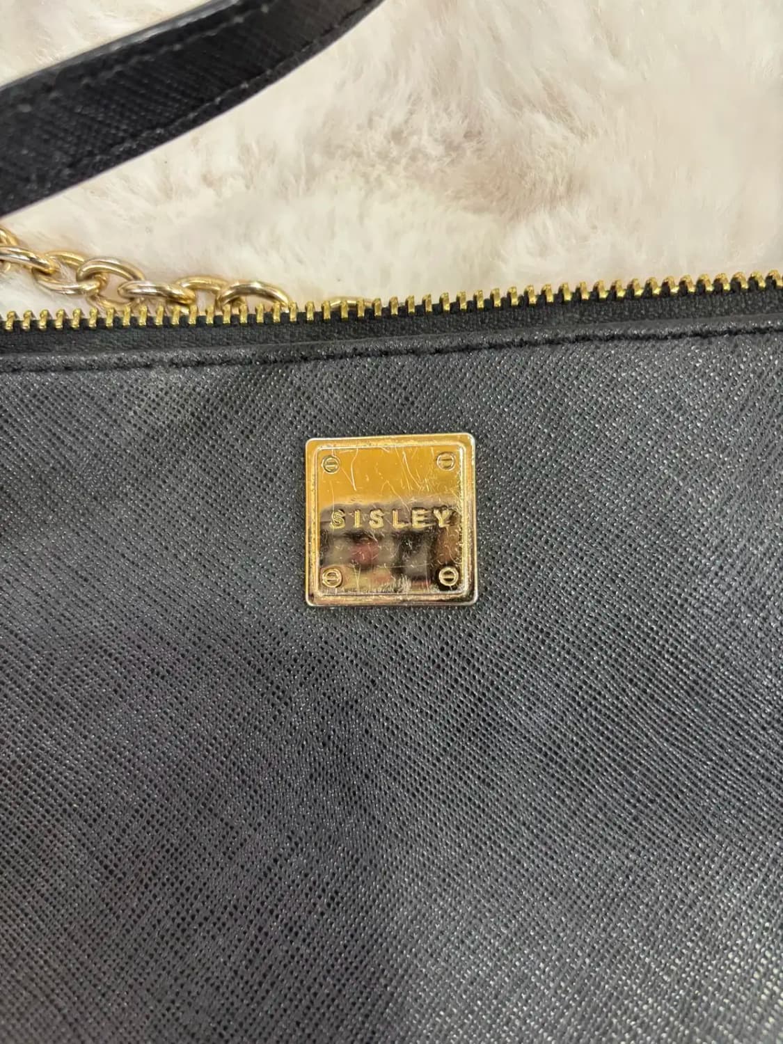 시슬리 블랙 가죽 크로스백 상품이미지4