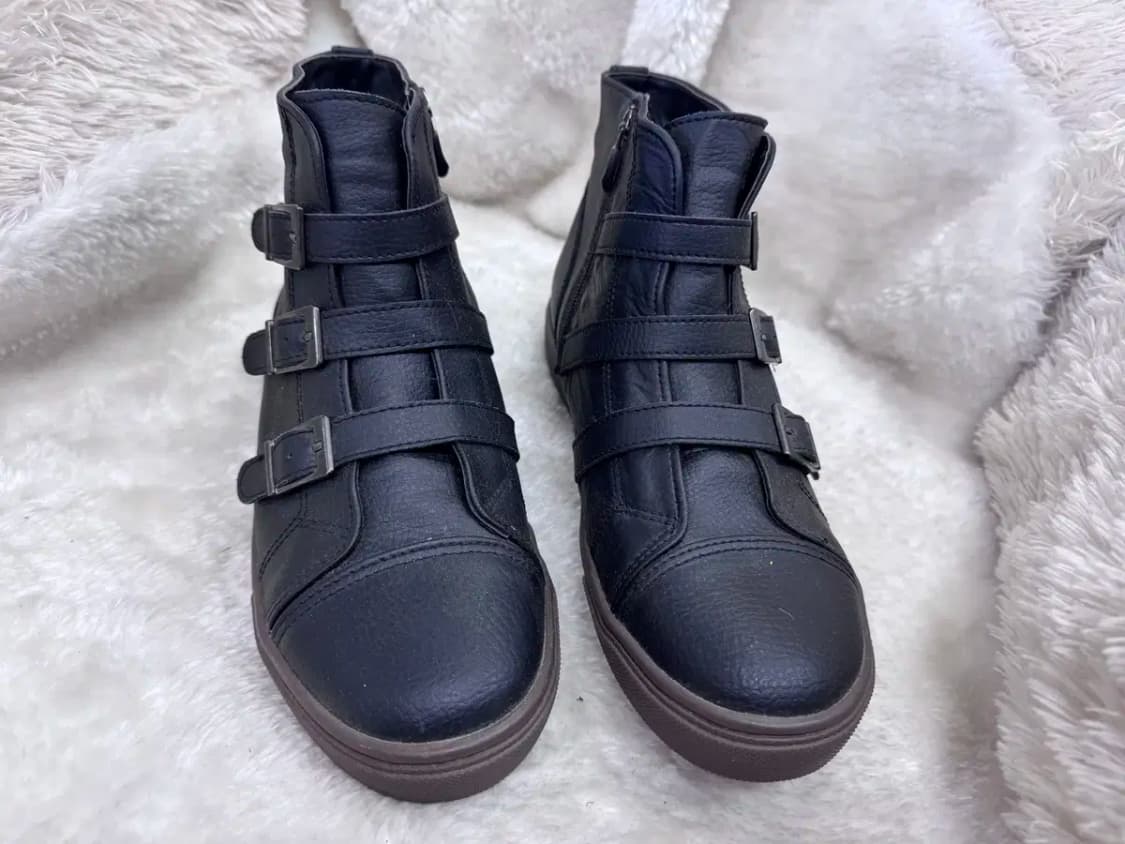 아페토 (opetto) 검정 가죽 앵클 부츠 255mm 상품이미지1