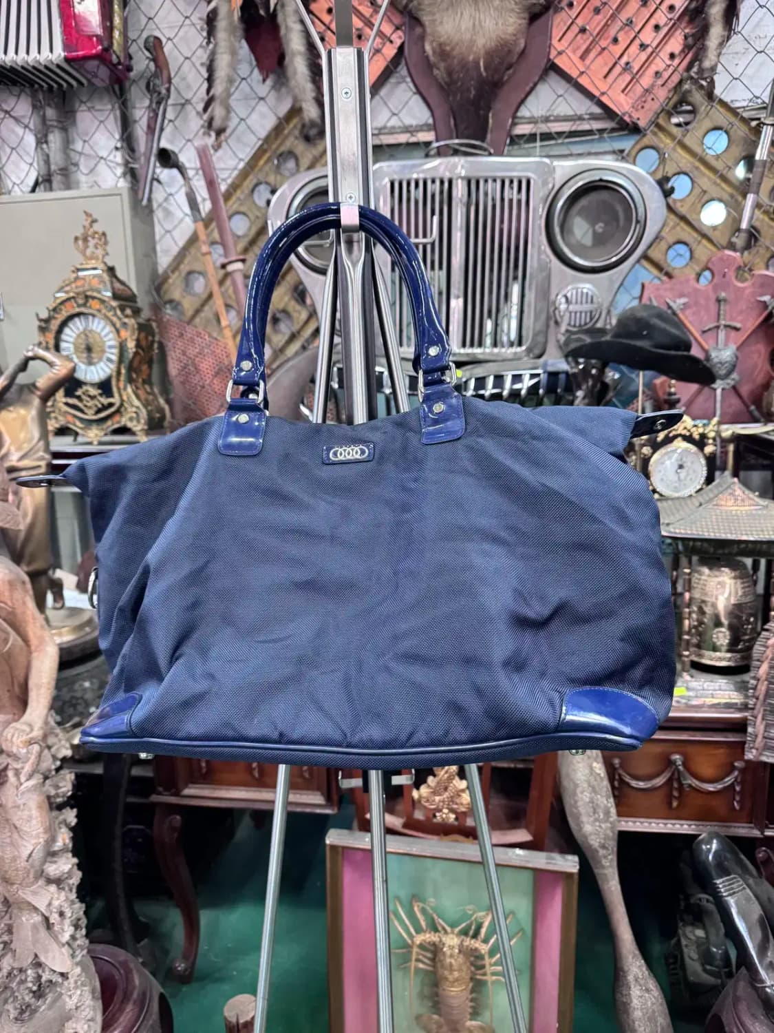 아우디 네이비 블루색 캔버스 골프가방 여행용가방 상품이미지1