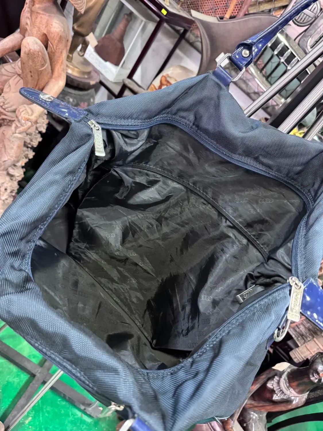 아우디 네이비 블루색 캔버스 골프가방 여행용가방 상품이미지4