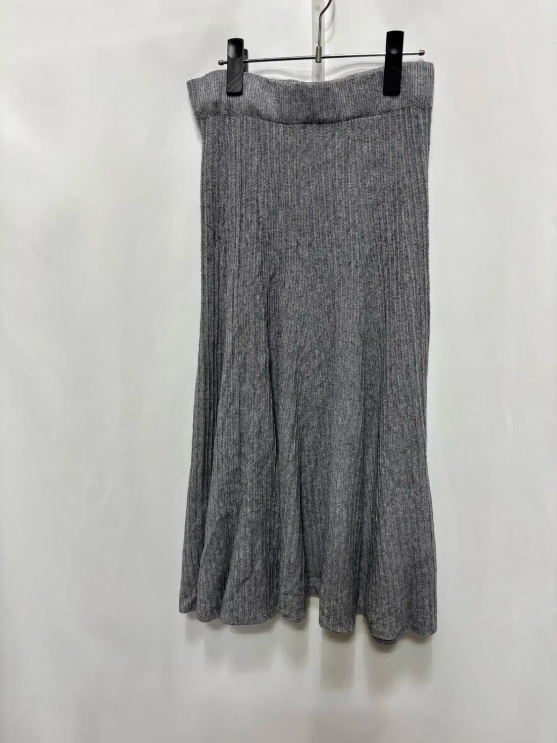 그레이 니트 롱 스커트 치마 상품이미지1