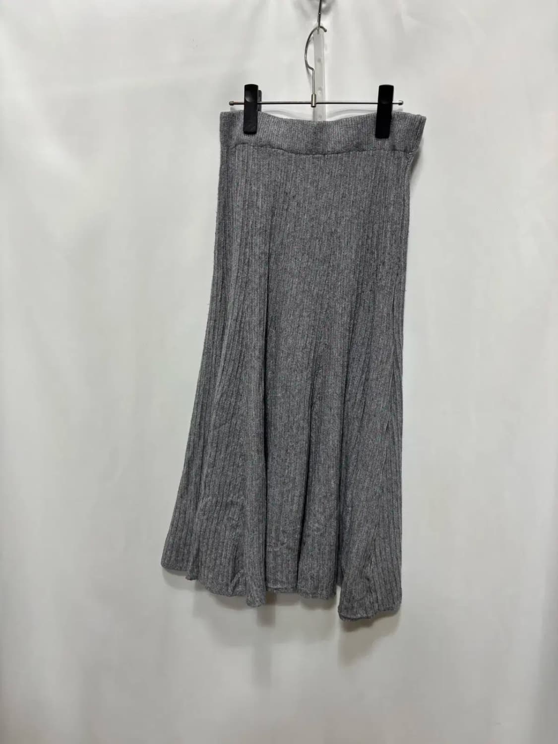 그레이 니트 롱 스커트 치마 상품이미지4