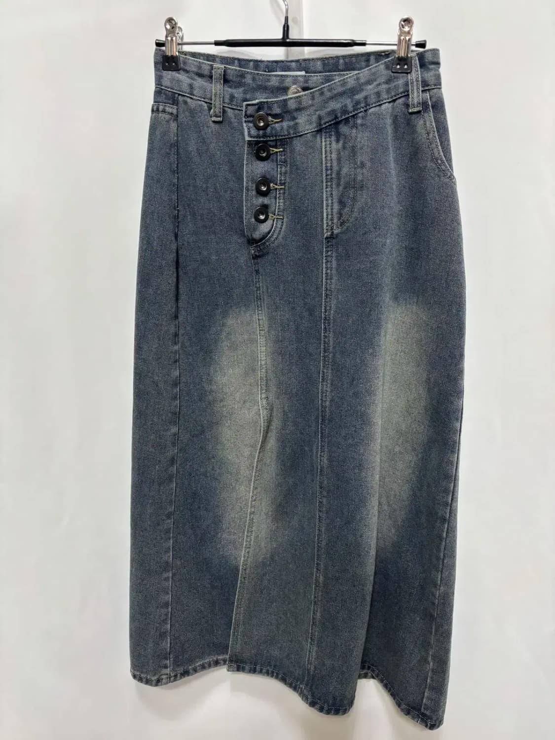 베이지 수 롱데님 스커트 청치마 S 상품이미지1