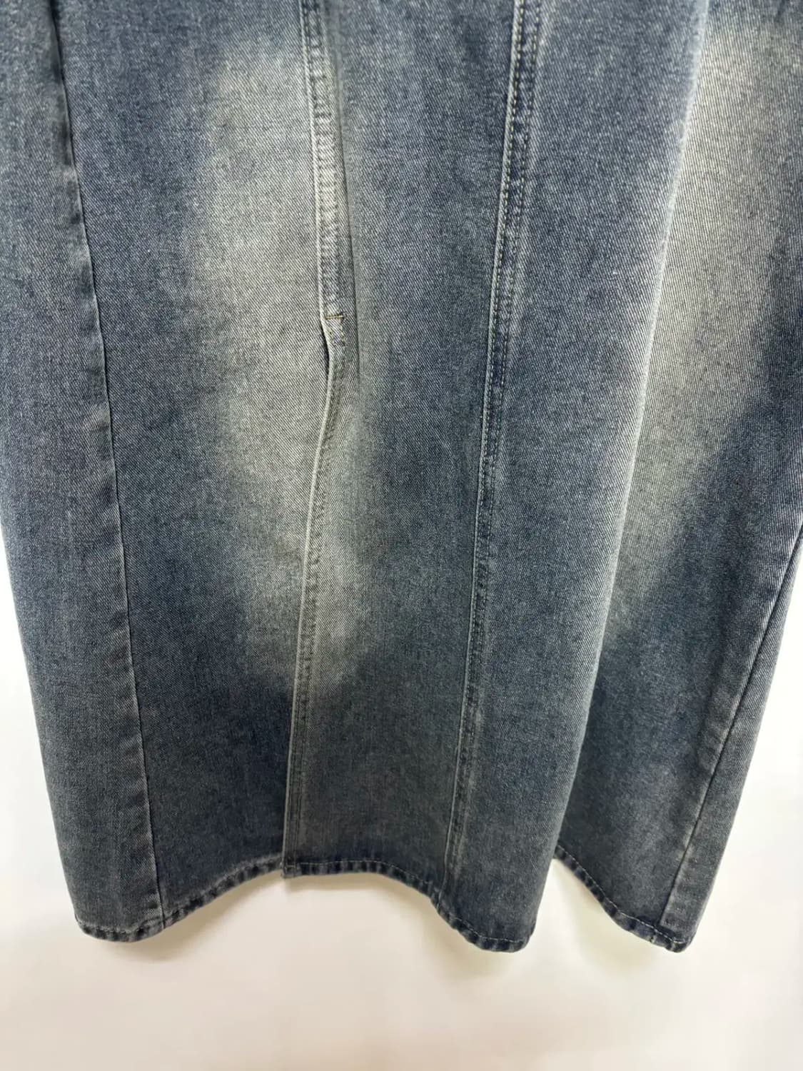 베이지 수 롱데님 스커트 청치마 S 상품이미지3