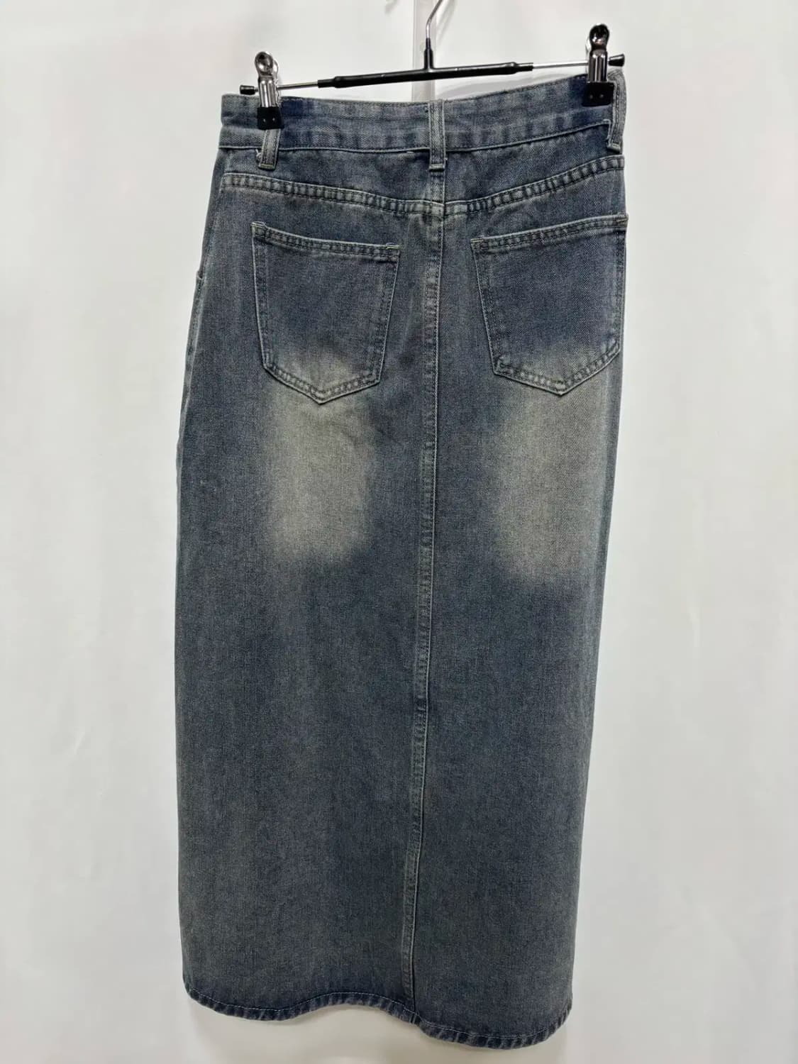 베이지 수 롱데님 스커트 청치마 S 상품이미지4