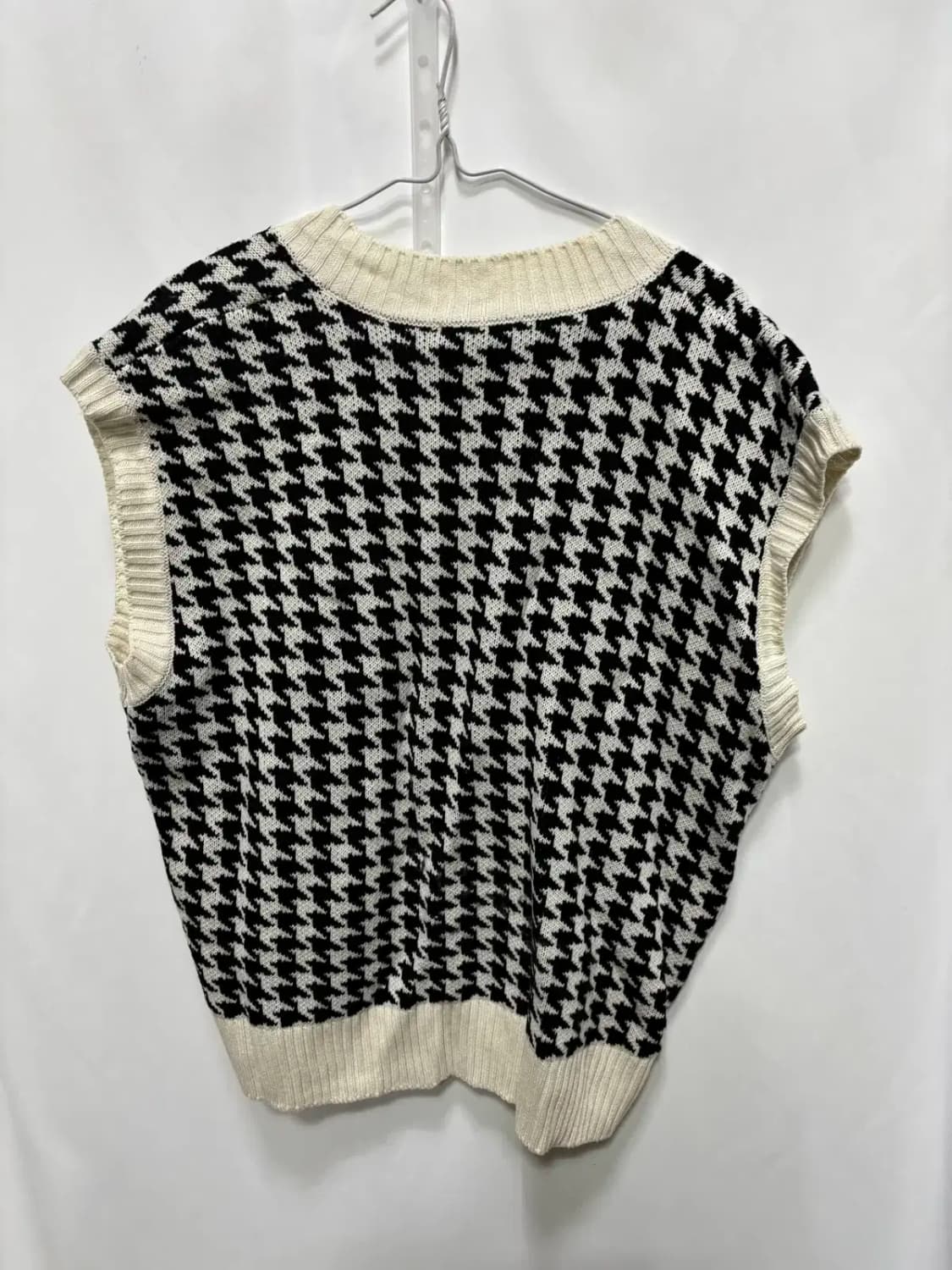 브이넥 체크무늬 조끼 베스트 상품이미지4