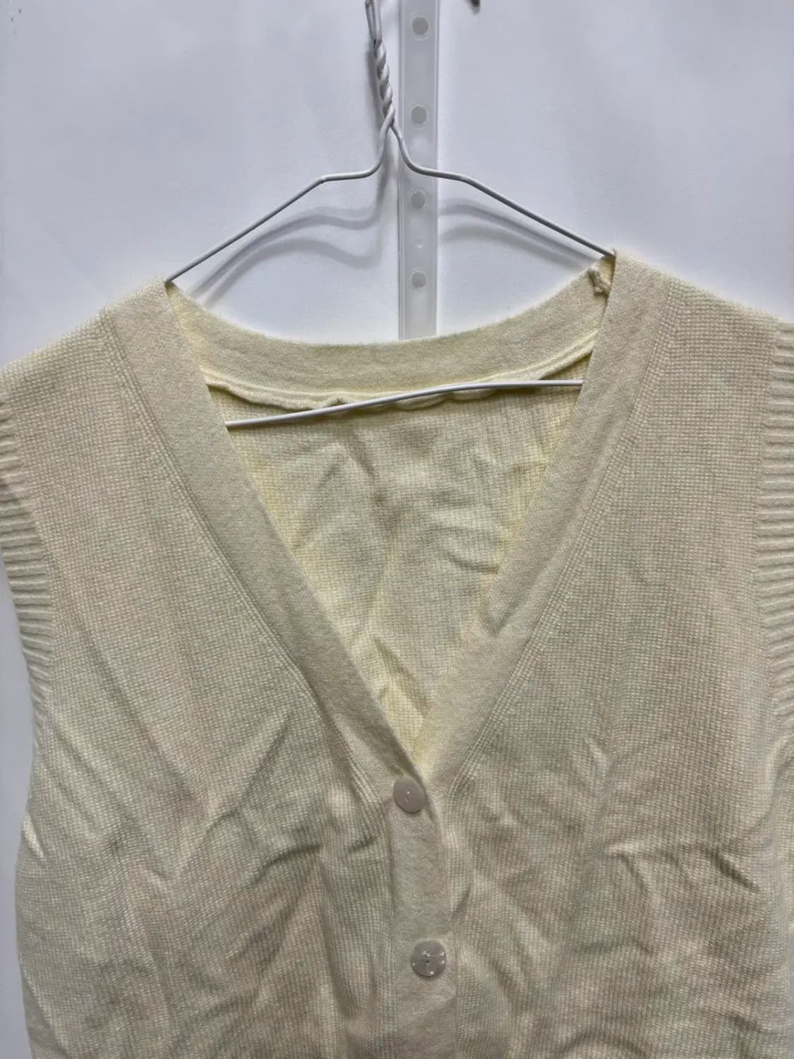 브이넥 골지 니트 조끼 가디건 상품이미지2