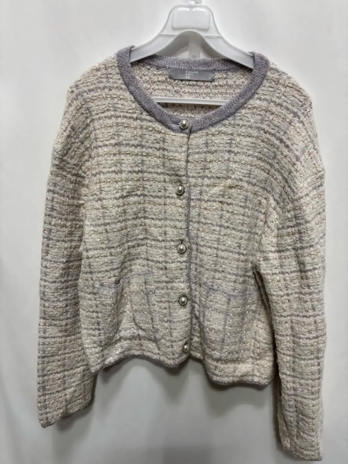 8 세컨즈 라운드 넥 트위드 가디건 M 상품이미지1