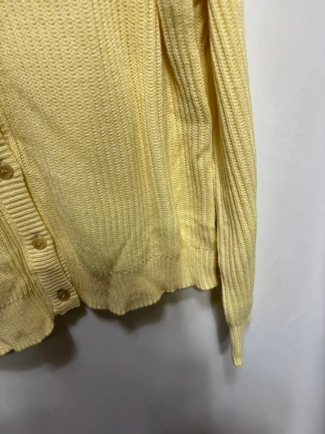 프롬걸즈 메이드 옐로우 골지 니트 가디건 상품이미지3