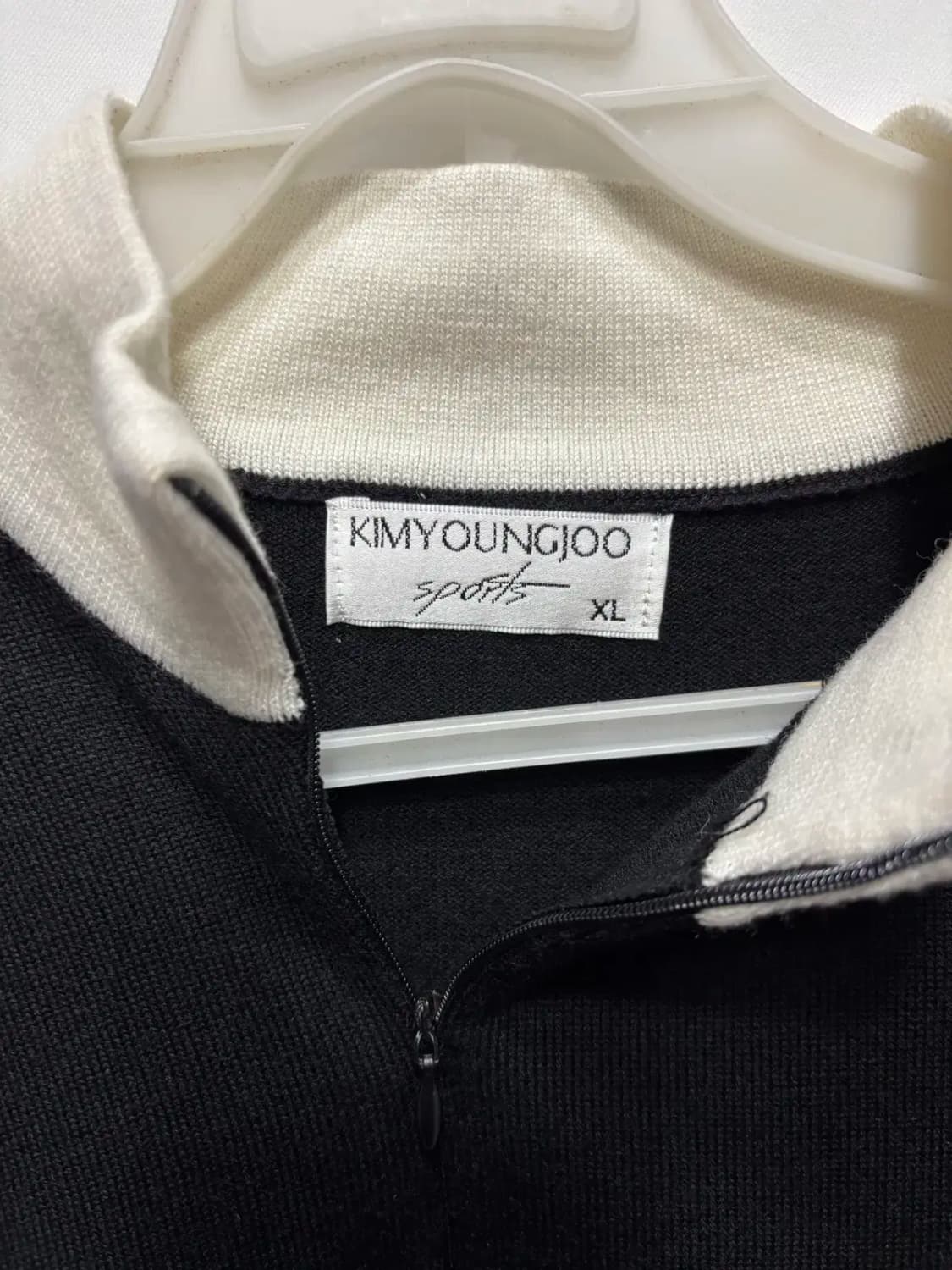 김영주 반폴라 집업 니트 스웨터 XL 상품이미지2