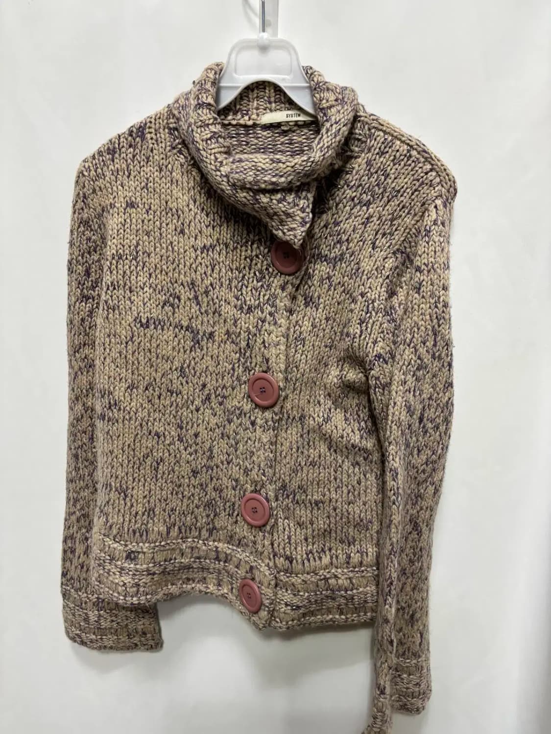 시스템 보카시 하이넥 니트 가디건 상품이미지1