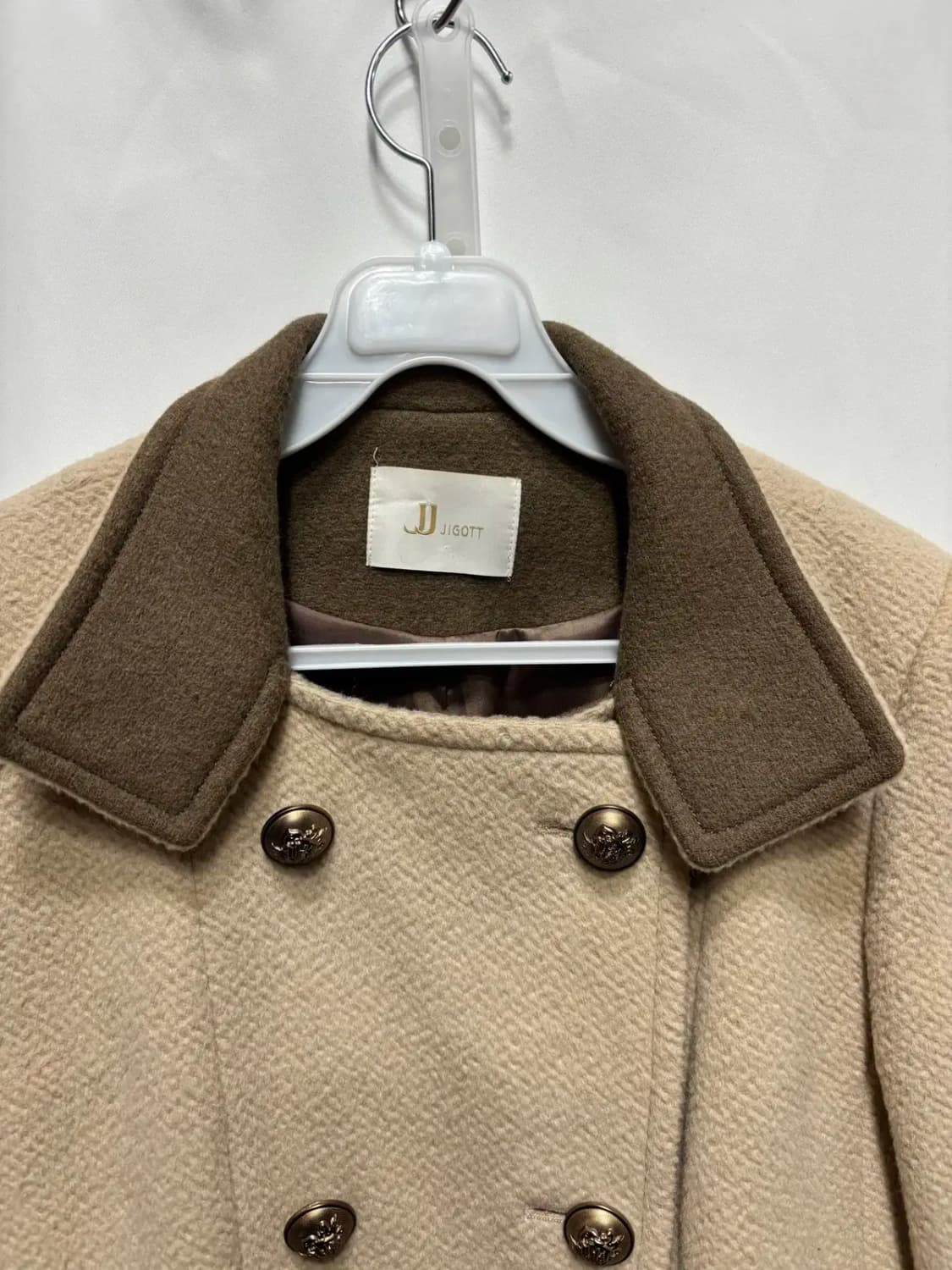지코트 더블 버튼 카라 모 90%앙고라10% 롱코트S 상품이미지2